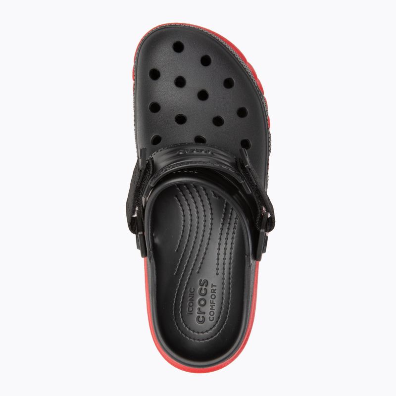 Crocs Duet Max II Clog schwarz/varsity rot flip-flops 6