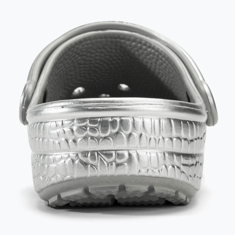 Slides Schlappen  Crocs Classic Metallic Crocskin silver 7