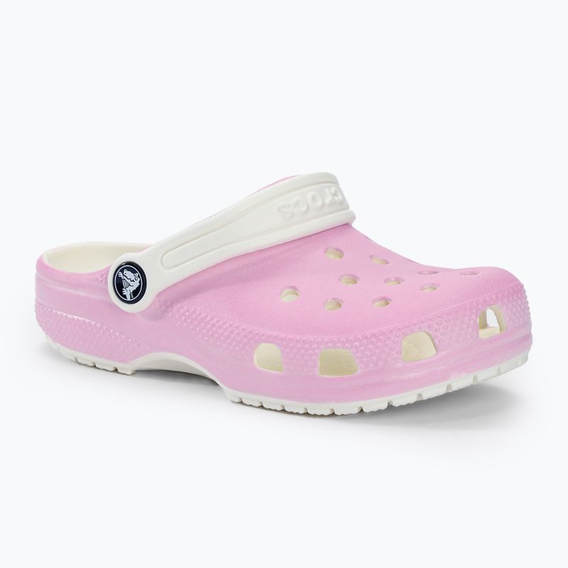 Slides Schlappen  Kinder Crocs Classic Glow in the Dark flamingo
