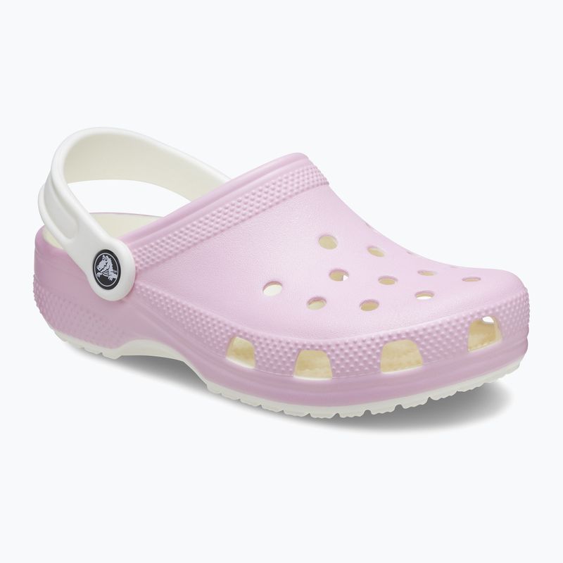 Slides Schlappen  Kinder Crocs Classic Glow in the Dark flamingo