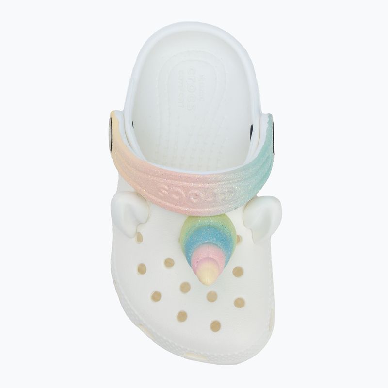 Crocs Classic IAM Rainbow Unicorn CgT Kreide Kinder Flip-Flops 6
