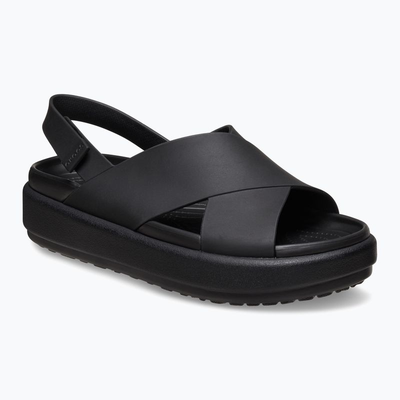 Crocs Brooklyn Luxe Cross Strap Damen Sandalen schwarz 8