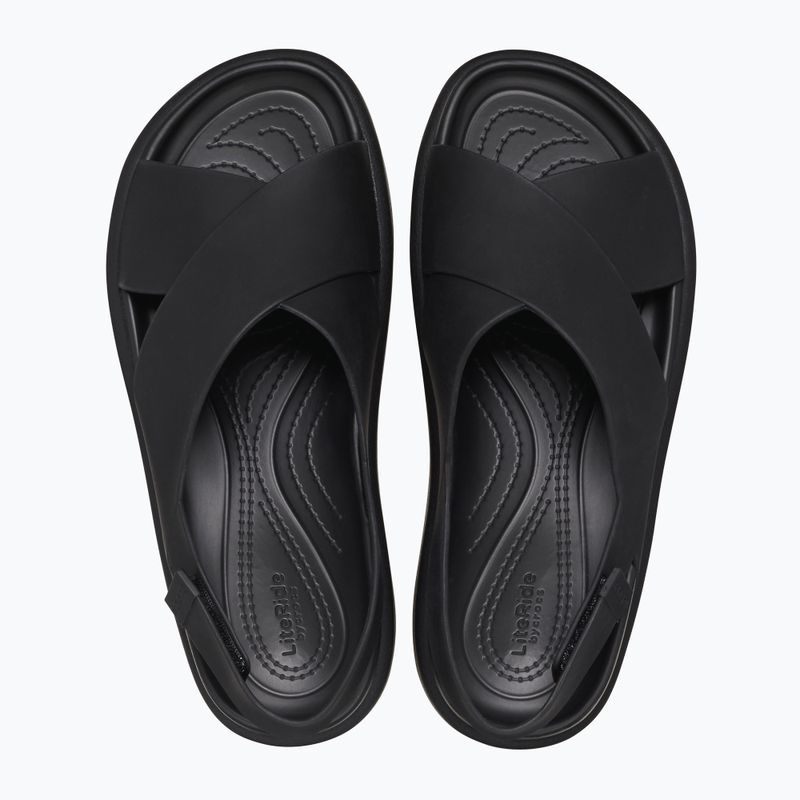 Crocs Brooklyn Luxe Cross Strap Damen Sandalen schwarz 11