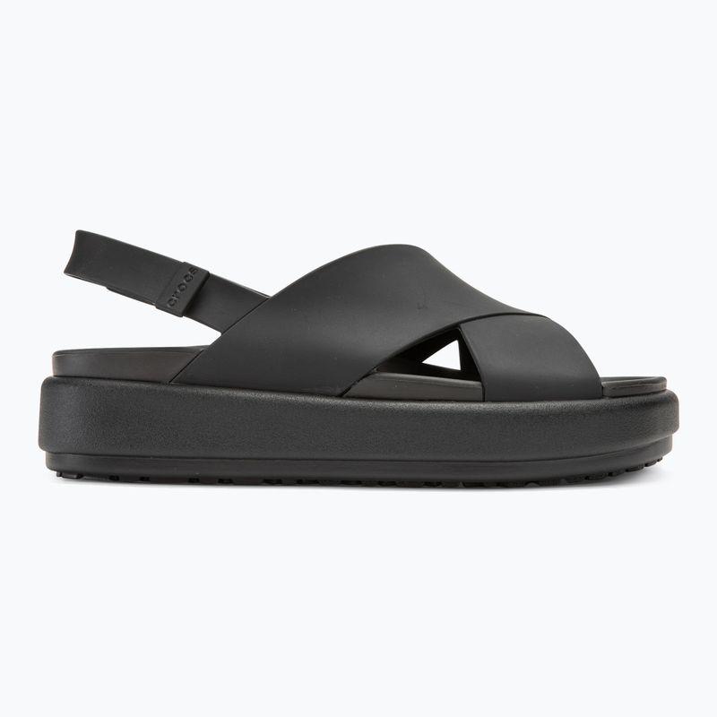 Crocs Brooklyn Luxe Cross Strap Damen Sandalen schwarz 2
