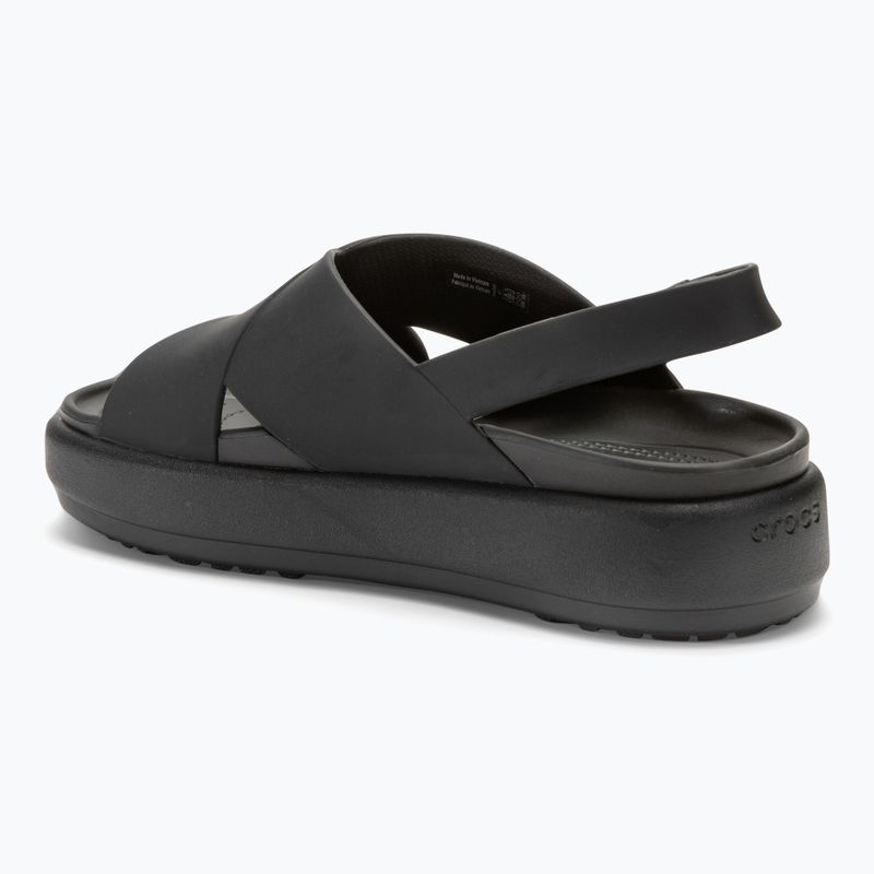 Crocs Brooklyn Luxe Cross Strap Damen Sandalen schwarz 3