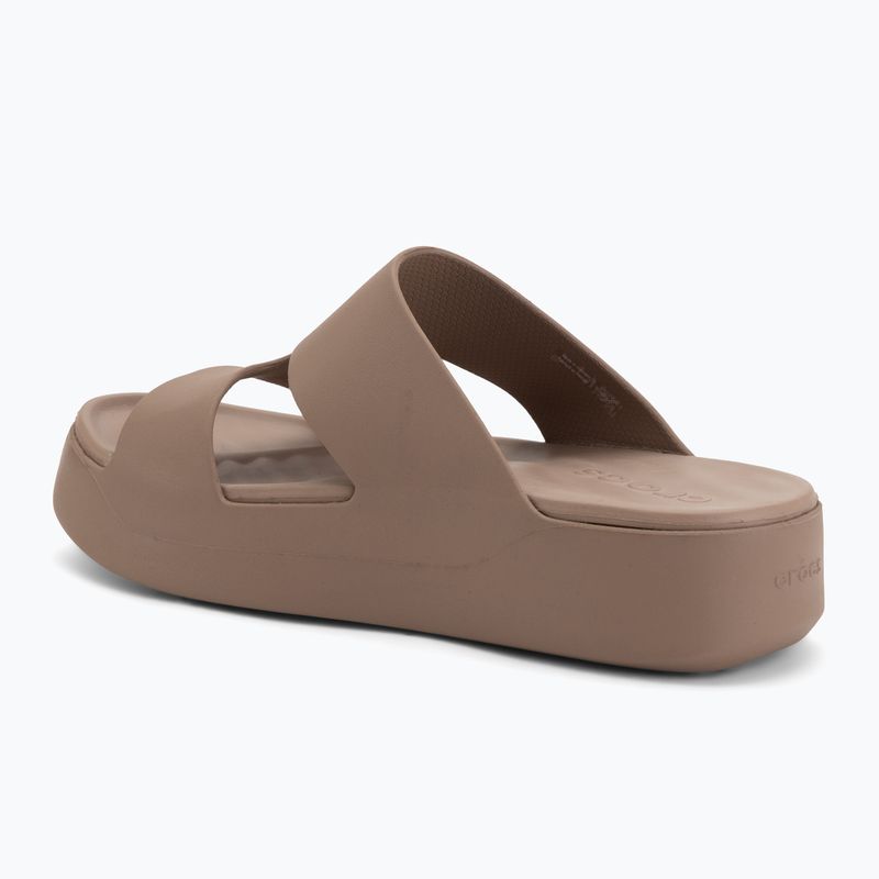 Damen-Pantoletten Crocs Gateway Platform H-Strap latte 3