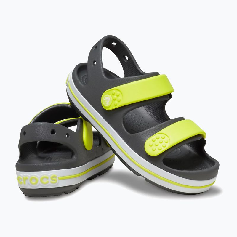 Crocs Crocband Cruiser Kinder Sandalen schiefergrau/sauer 6