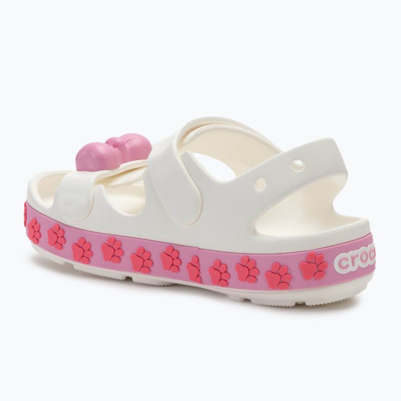 Crocs Crocband Cruiser Pet Kinder Sandalen weiß/rosa Tweed 3