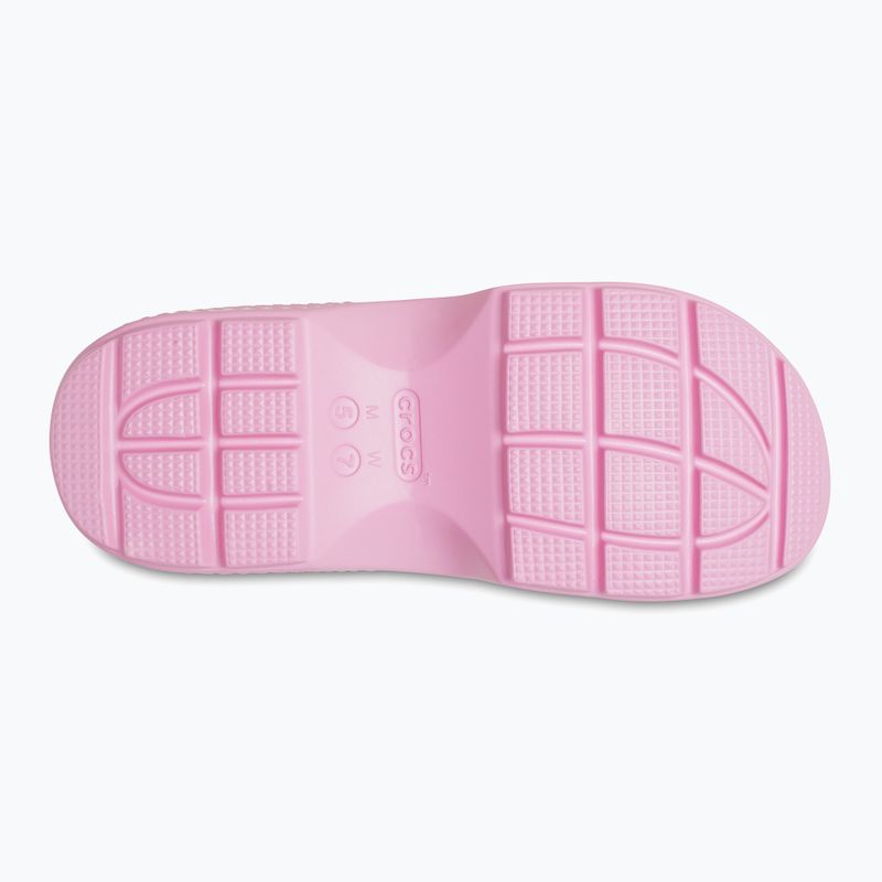 Crocs Stomp Slide Damen rosa Tweed-Flipflops 11