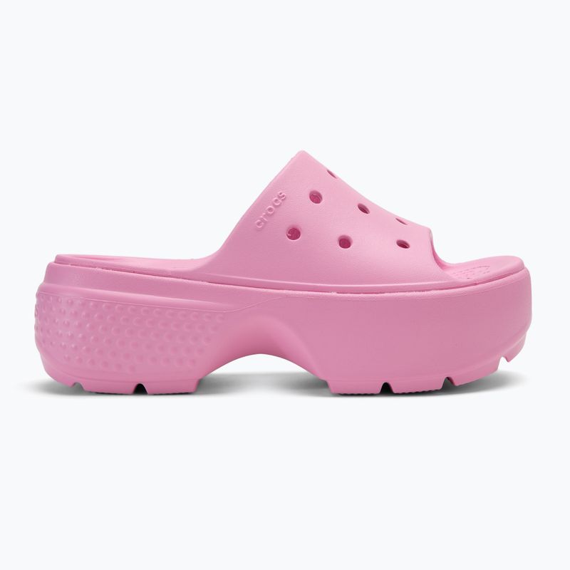Crocs Stomp Slide Damen rosa Tweed-Flipflops 2