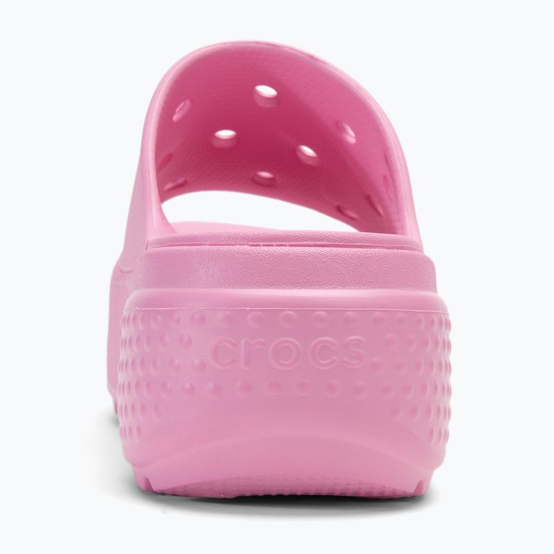 Crocs Stomp Slide Damen rosa Tweed-Flipflops 6