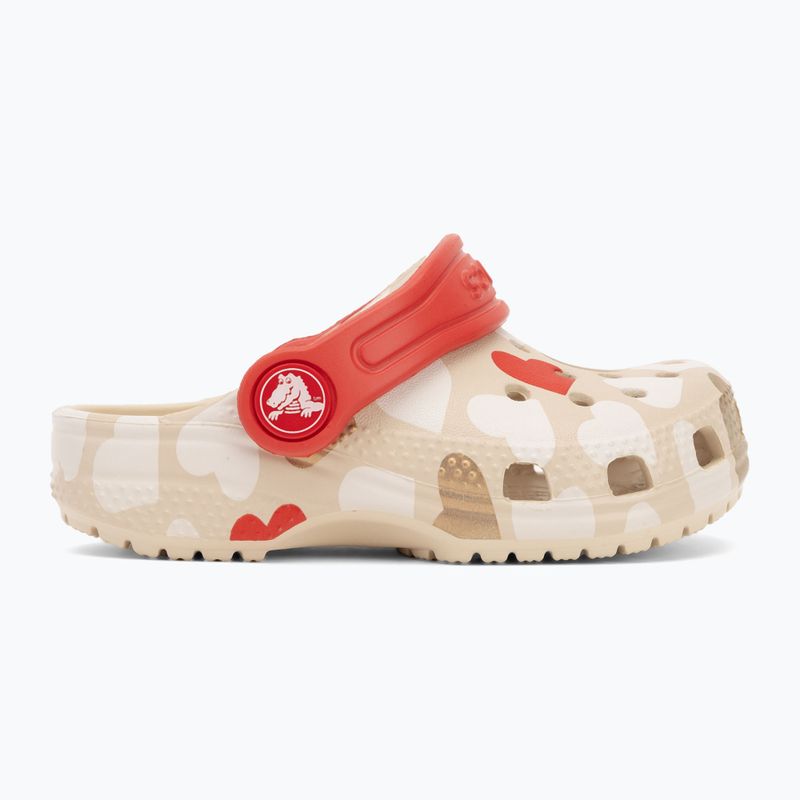 Crocs Classic Heart Print Clog Sandstein Kinder-Flip-Flops 3