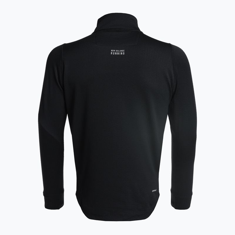 Herren Trainings-T-Shirt New Balance Top NB Heat Grid Half Zip schwarz NBMT23252BK 8