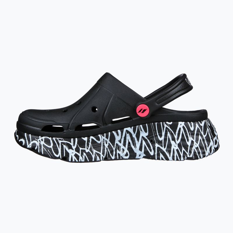 Badeschlappen Schlappen Damen SKECHERS JGoldcrown Max Cushioning Foamies Love True black 11
