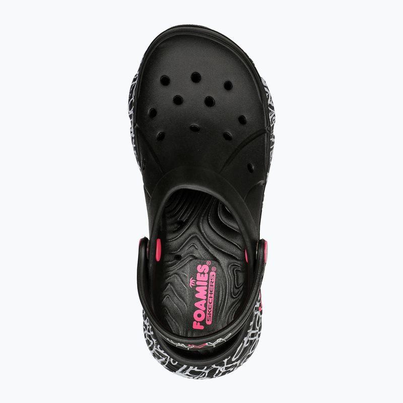 Badeschlappen Schlappen Damen SKECHERS JGoldcrown Max Cushioning Foamies Love True black 12