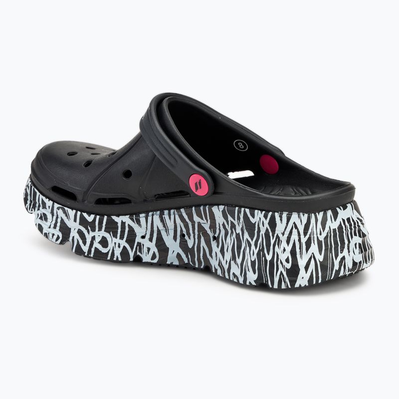 Badeschlappen Schlappen Damen SKECHERS JGoldcrown Max Cushioning Foamies Love True black 4