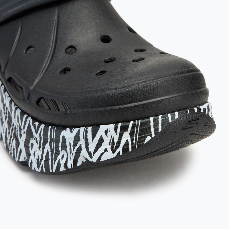 Badeschlappen Schlappen Damen SKECHERS JGoldcrown Max Cushioning Foamies Love True black 8