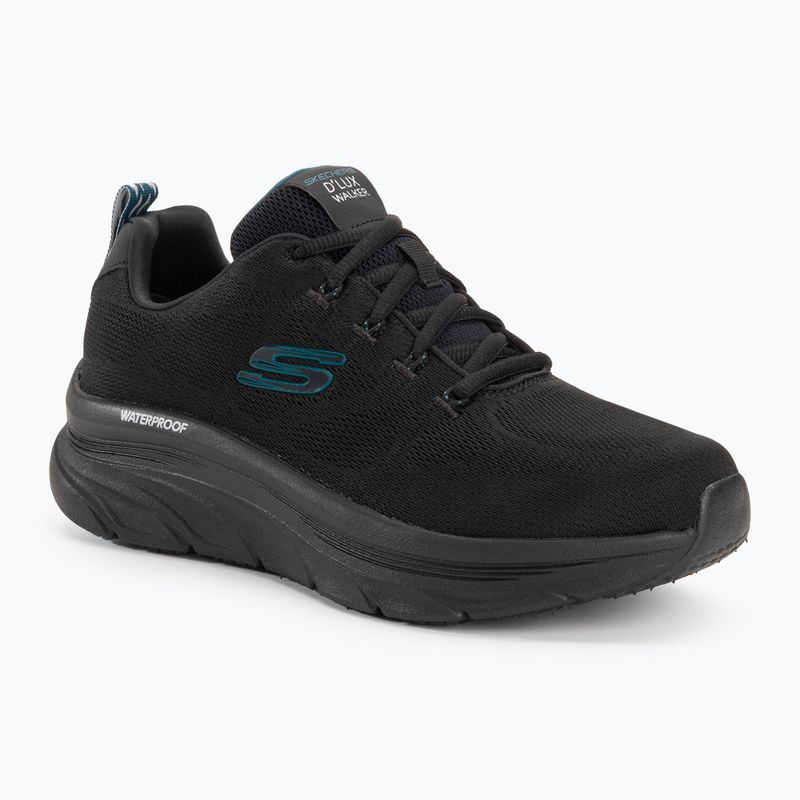 SKECHERS Herren D'Lux Walker Get Oasis Schwarz/Teal Schuhe