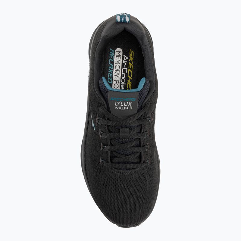 SKECHERS Herren D'Lux Walker Get Oasis Schwarz/Teal Schuhe 6