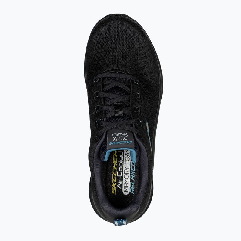 SKECHERS Herren D'Lux Walker Get Oasis Schwarz/Teal Schuhe 9