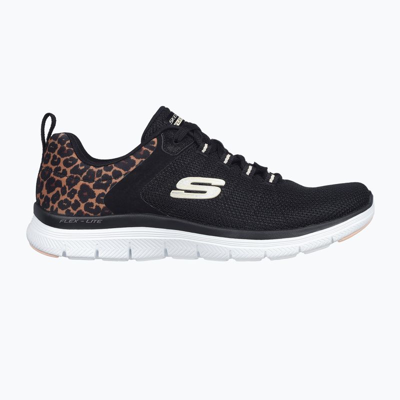 Schuhe Damen SKECHERS Flex Appeal 4.0 Wild Ballad black/leoPaard
