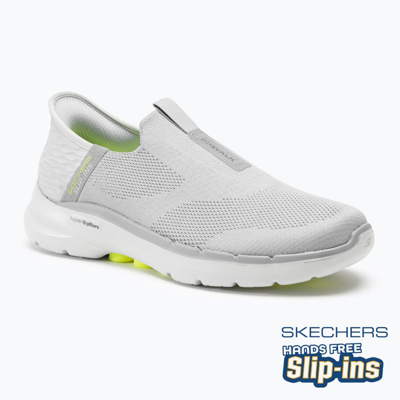 Herren SKECHERS Slip-ins Go Walk 6 Easy On grau/grau/grün Schuhe