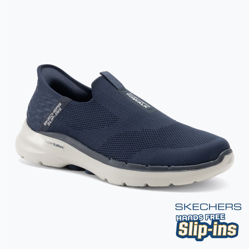 Herren SKECHERS Slip-ins Go Walk 6 Easy On navy/weiß Schuhe