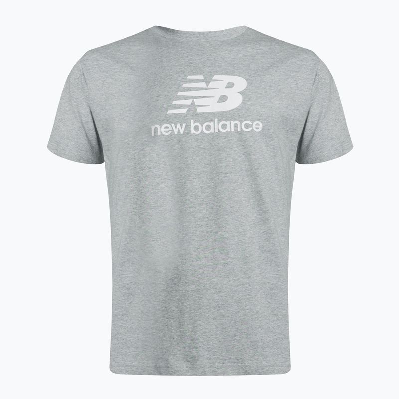 New Balance Essentials Stacked Logo Co grau Herren Training T-Shirt NBMT31541AG 5