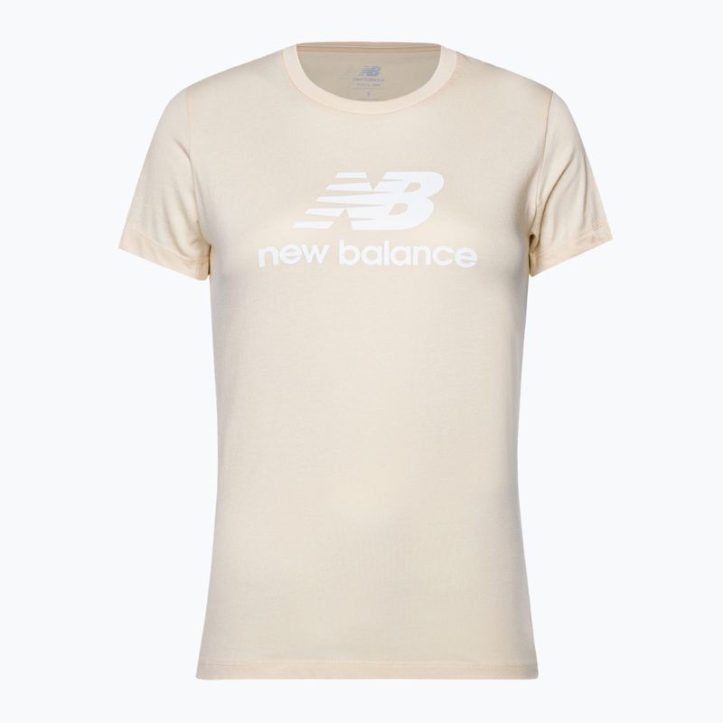 Damen New Balance Essentials Stacked Logo Co T-shirt beige NBWT31546 5