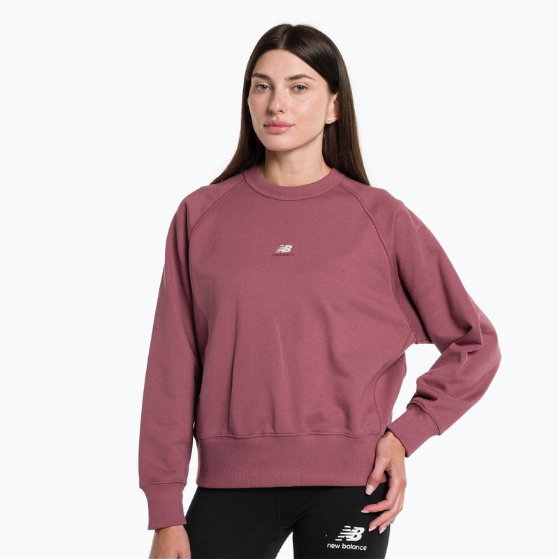 Damen Trainingssweatshirt New Balance Athletics Remastered French Terry Crewneck rot WT31500WAD