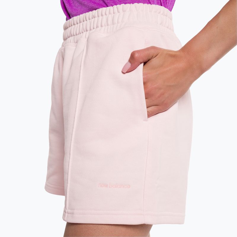 Damen New Balance Athletics Nature State French Terry Trainingsshorts rosa WS23552WAN