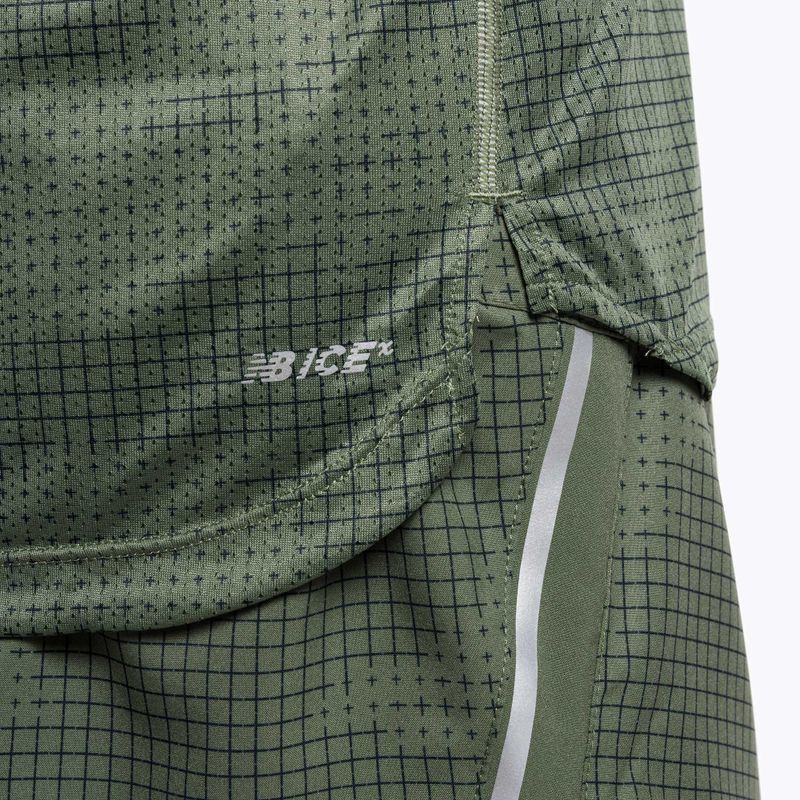 Herren New Balance Top Printed Impact Run SS Laufshirt Grün NBMT21263DON 5