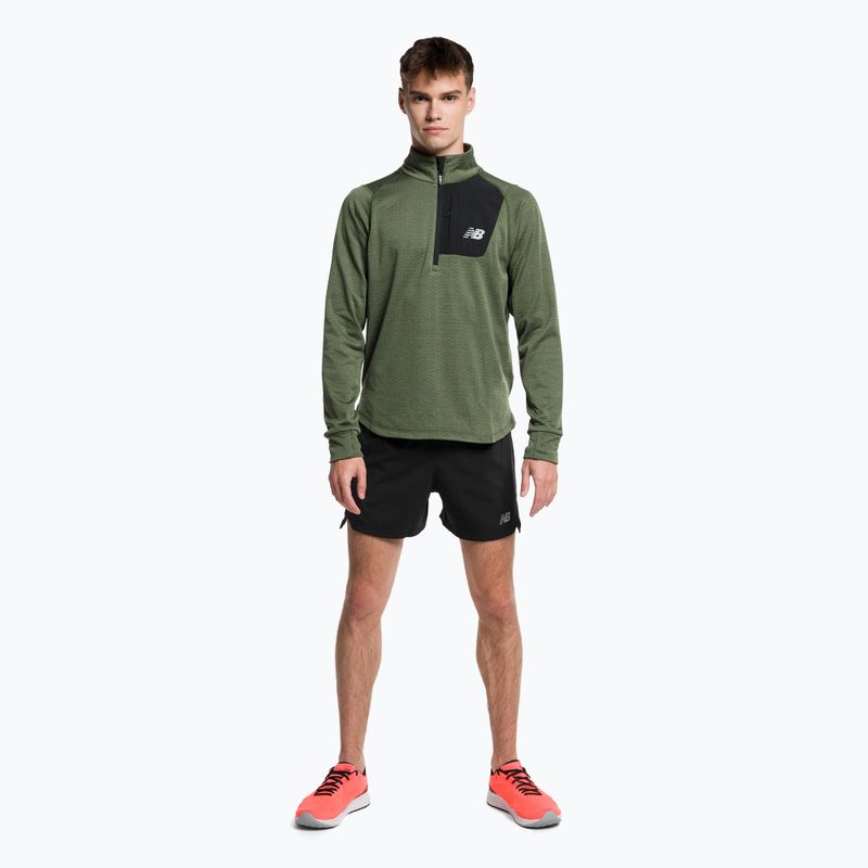 Herren Trainingsshirt New Balance Top NB Heat Grid Half Zip grau NBMT23252DO1 2