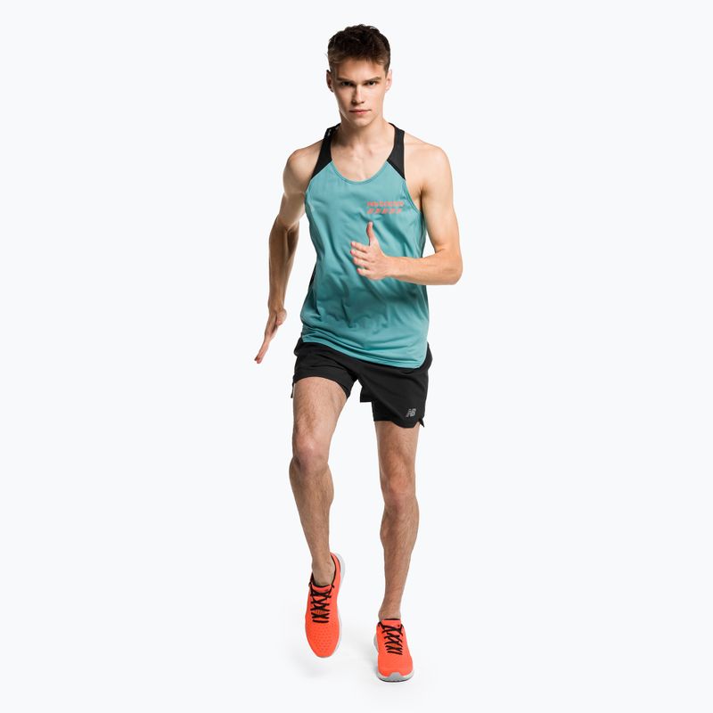 Herren Laufshirt New Balance Accelerate Pacer Singlet blau MT31240FAD 2