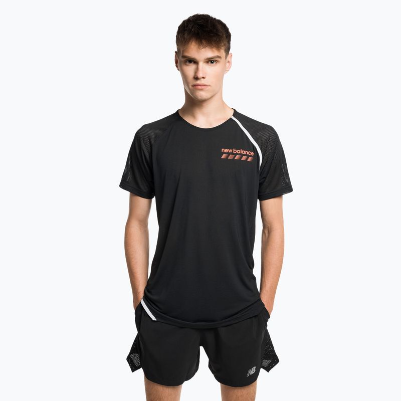 Men's New Balance Top Accelerate Pacer Laufshirt schwarz MT31241BK