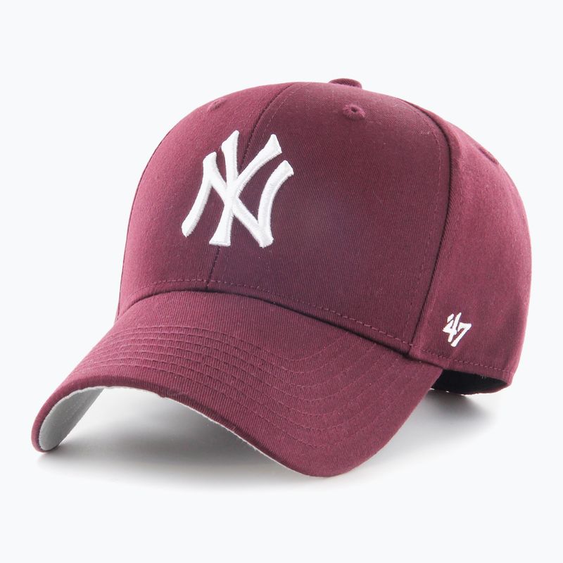 47 Marke MLB New York Yankees Raised Basic MVP Baseballmütze dunkel kastanienbraun