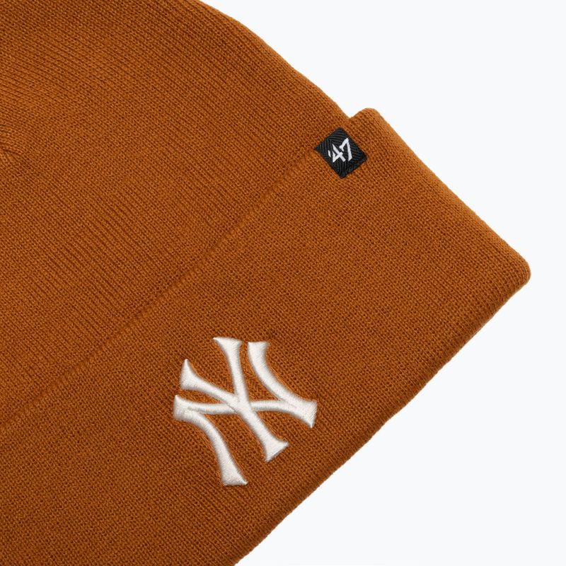 Wintermütze 47 Brand MLB New York Yankees Haymaker burnt orange 3