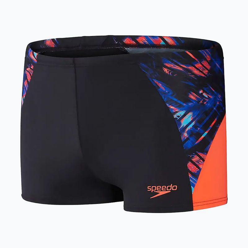 Herren Speedo ECO END+ Splice Schwimmshorts schwarz/orange