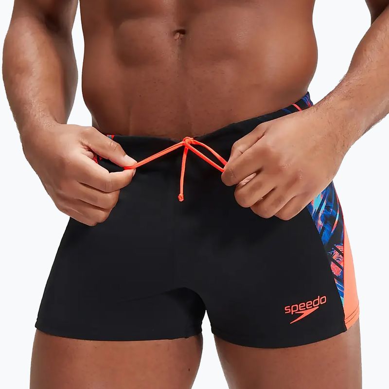 Herren Speedo ECO END+ Splice Schwimmshorts schwarz/orange