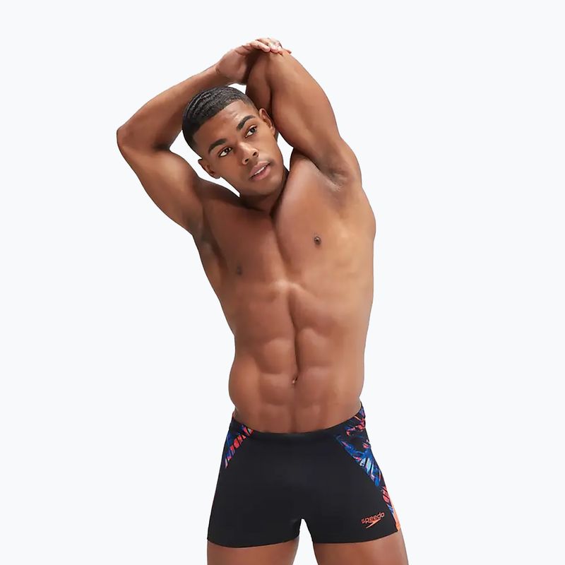 Herren Speedo ECO END+ Splice Schwimmshorts schwarz/orange