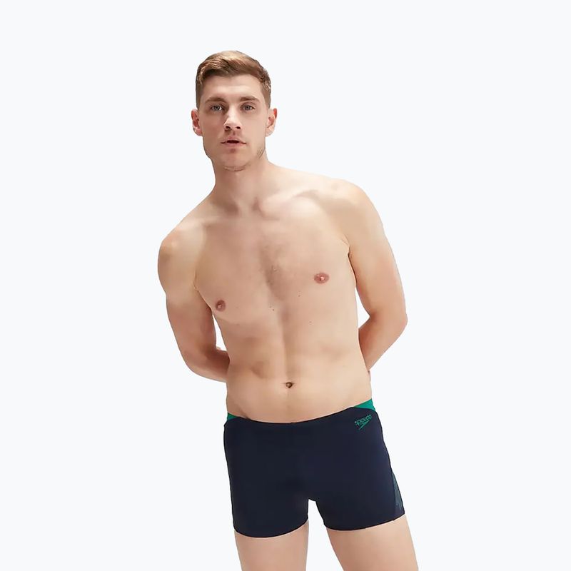 Herren Speedo Hyper Boom Splice Schwimm-Boxershorts navy/grün 4