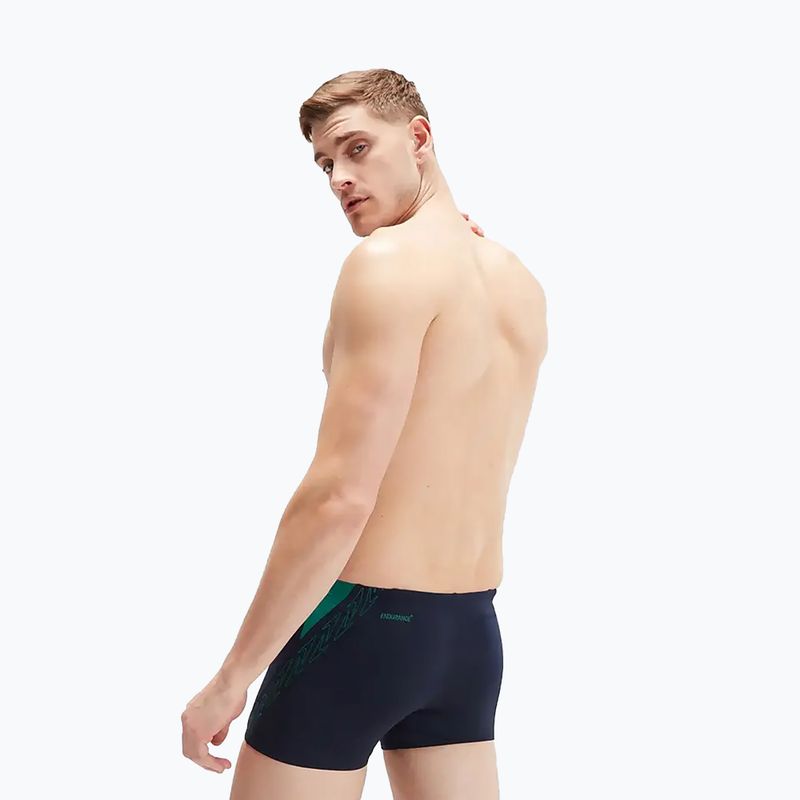 Herren Speedo Hyper Boom Splice Schwimm-Boxershorts navy/grün 5