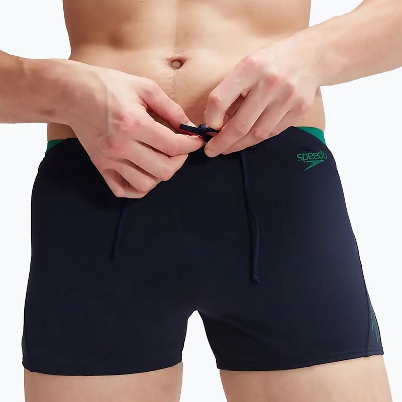 Herren Speedo Hyper Boom Splice Schwimm-Boxershorts navy/grün 8