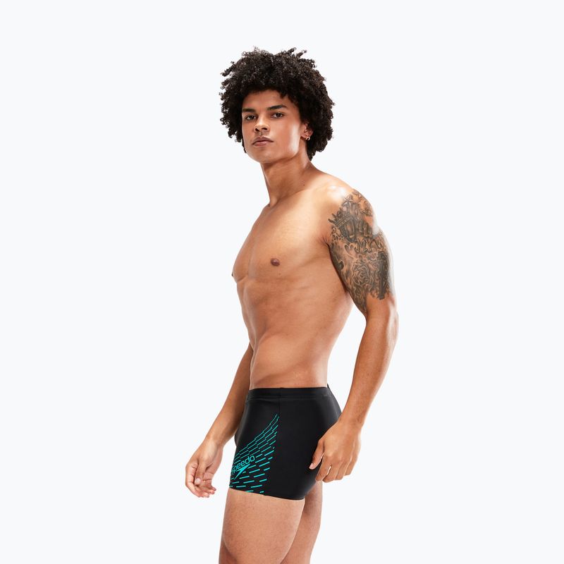 Herren Speedo Medley Logo Badeshorts navy/orange 6