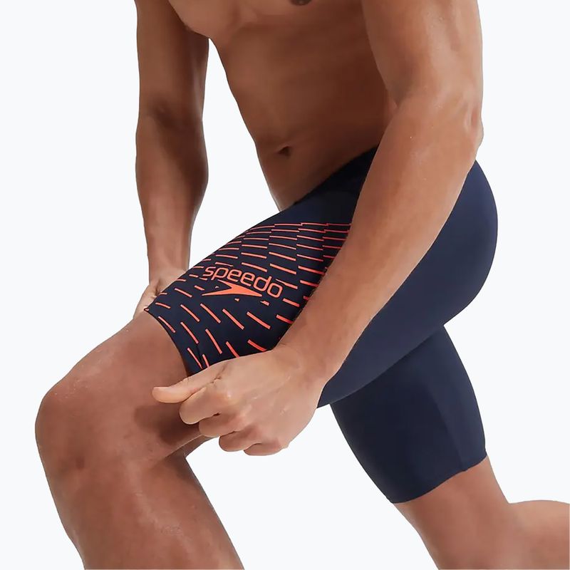 Herren Badehose Speedo Medley Logo navy/orange 10