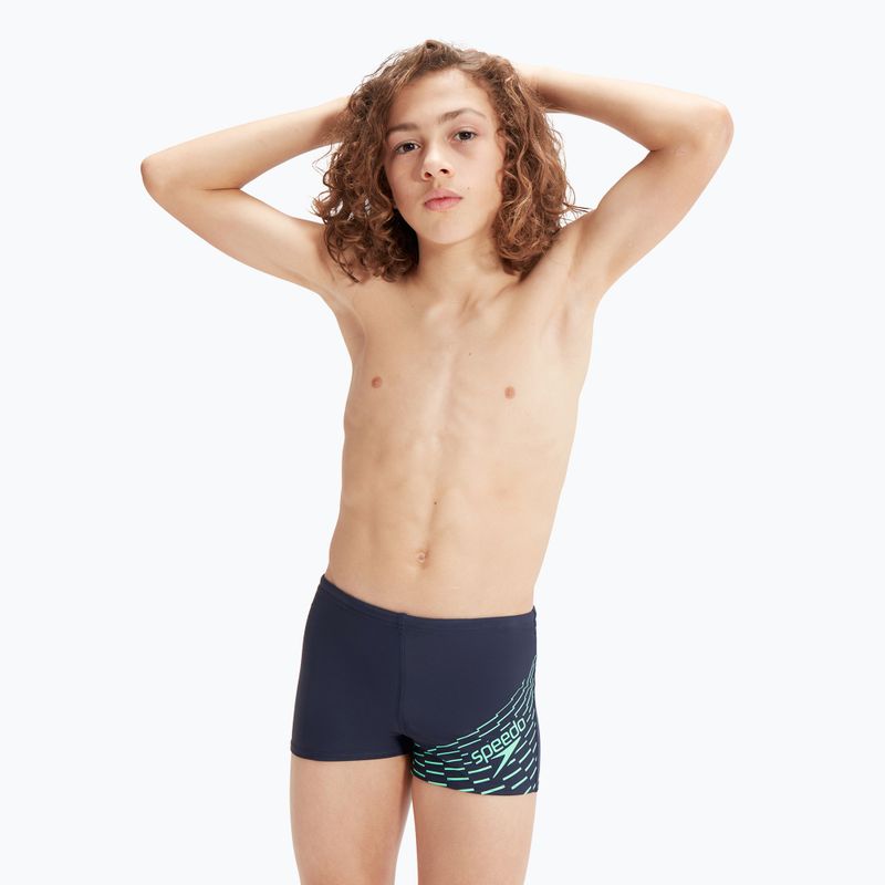 Speedo Medley Logo Kinder-Badehose navy/grün