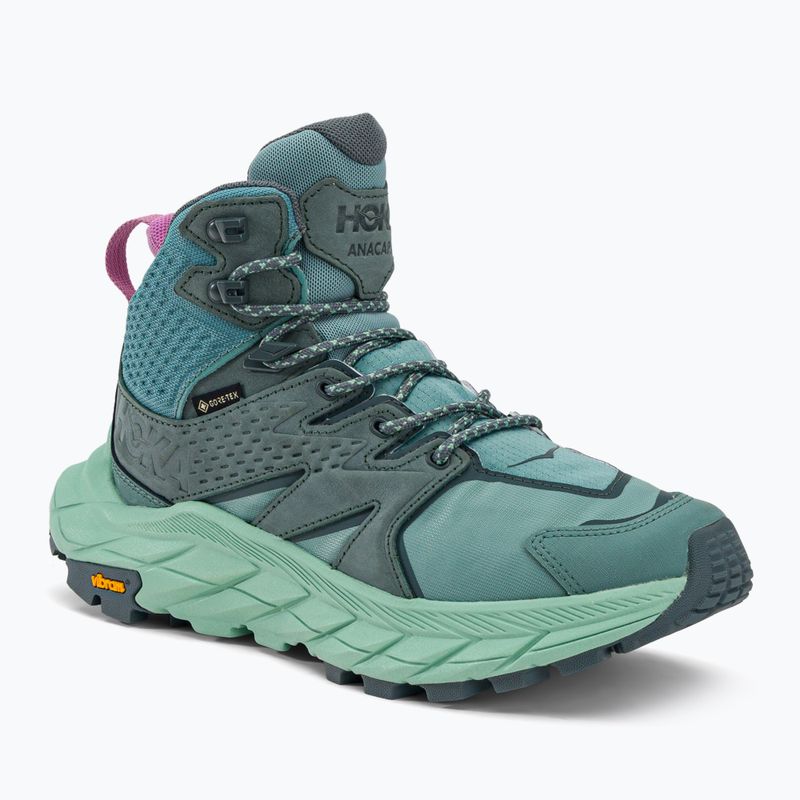 Damen-Trekkingschuhe HOKA Anacapa Mid GTX grün 1119372-TMGR
