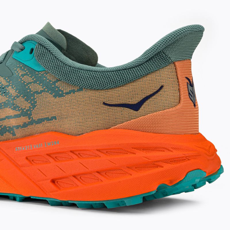 HOKA Speedgoat 5 Herren Laufschuhe grün-orange 1123157-TMOR 10