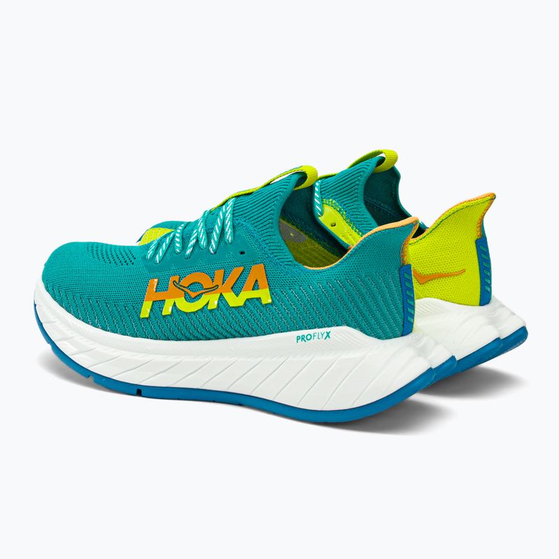 HOKA Herren Laufschuhe Carbon X 3 blau/gelb 1123192-CEPR 4