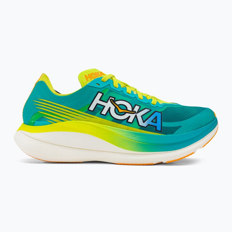 HOKA Rocket X 2 Herren Laufschuhe blau/gelb 1127927-CEPR 2